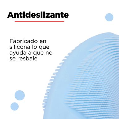 Cepillo facial de silicon con forma de aleta de tiburon azul -  Miniso