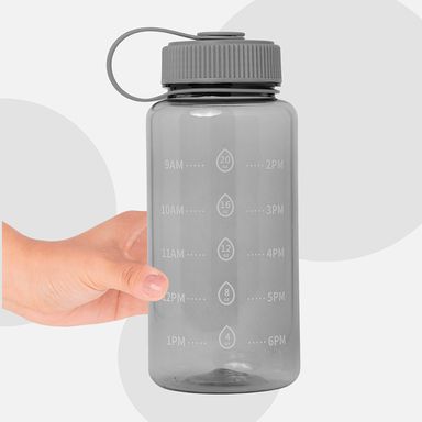 Tomatodo de plástico de agua fria con asa cool 800 ml gris -  Miniso