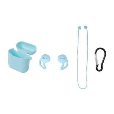 Kit de accesorios para airpods estuche protector azul - Miniso