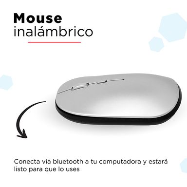 Mouse wireless 2.4g modelo m09 plateado -  Miniso