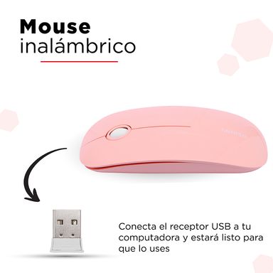 Mouse inalámbrico ultrafino elegante rosa - Miniso