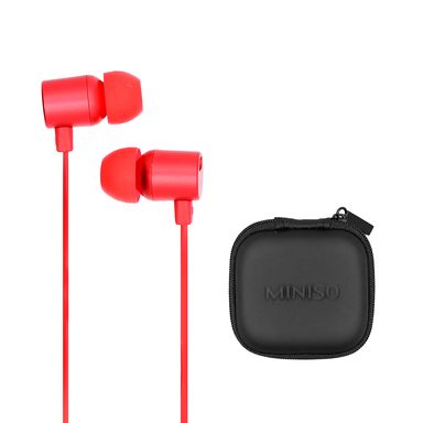 Audífono de cable rojo -  Miniso