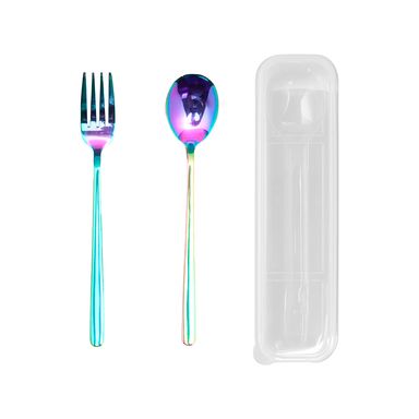 Set de cubiertos cuchara tenedor colorful -  Miniso