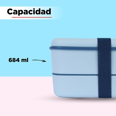 Taper para lunch 2 espacios estilo nordico 684 ml modelos mixtos - Miniso