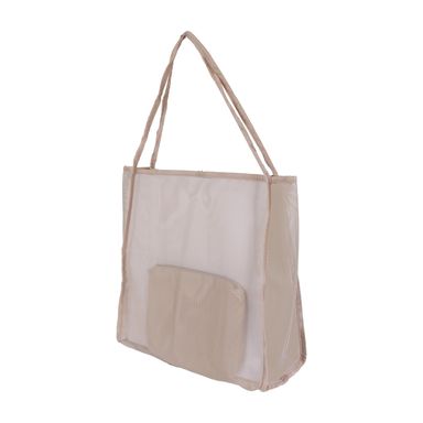 Bolsa de compras con bolsa cosmetica de cortesia de color solido albaricoque -  Miniso