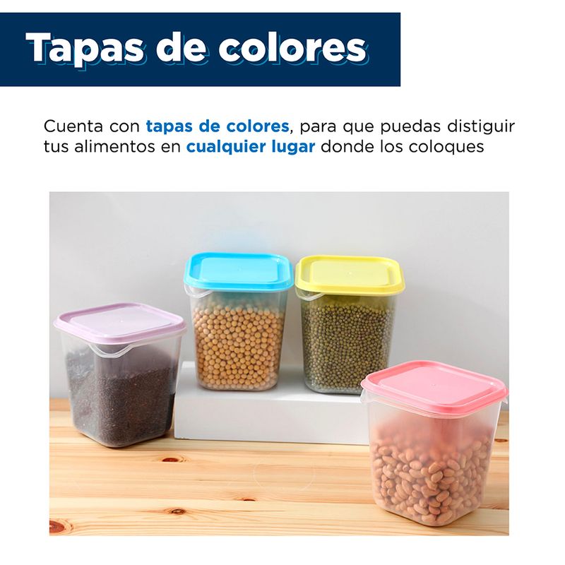 Mini tupper transparente con borradores en forma de comida, variedad de  diseños y colores