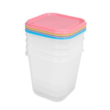 Taper de plástico color mixto 1100ml 4 pzas -  Miniso