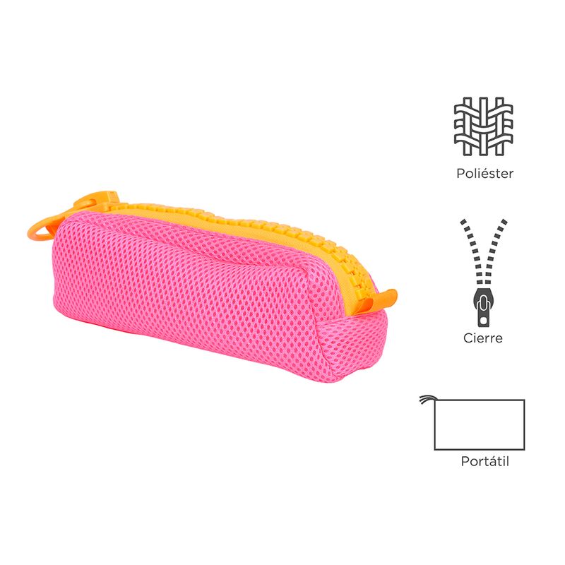 Cartuchera-de-malla-school-season-series-20-7-7-cm-rosa-fluorescente-Miniso-2-8256