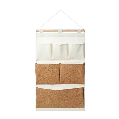 Organizador de tela colgante de 6 bolsillos soft wooden series -  Miniso