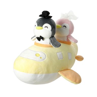 Peluche de avión pingüino de vestido de bodas travel series  -  Miniso