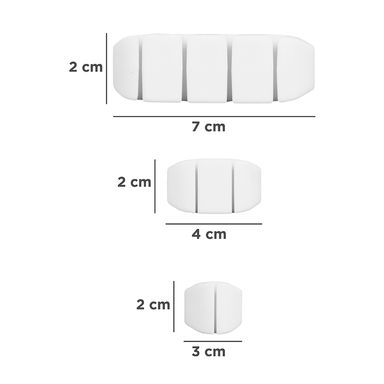 Organizador de cables para escritorio 3 tamaños blanco -  Miniso