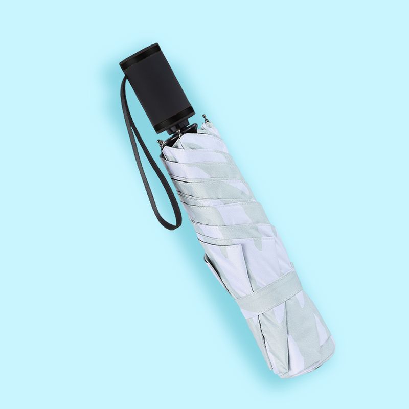 Paraguas-uv-automatico-con-patron-ondulado-verde-claro-Miniso-4-8058