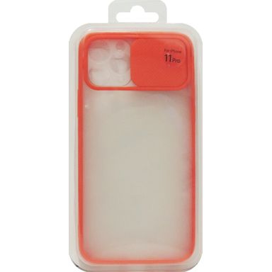 Carcasa para celular iphone 11 pro con cubierta deslizante para lente rojo - Miniso