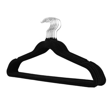 Ganchos antideslizantes de ropa negro 10 pzas -  Miniso