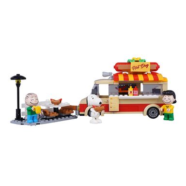 Bloques de construcción de snoopy street fair camion de hot dogs 289 pzas -  Snoopy