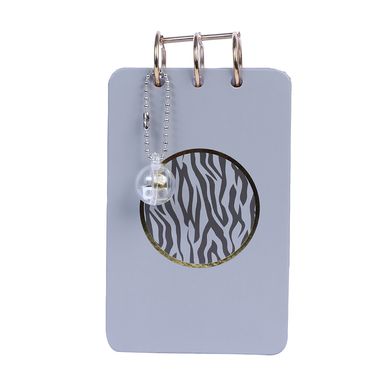 Cuaderno de espiral con cordones de cuentas de bricolaje zebra gris -  Miniso