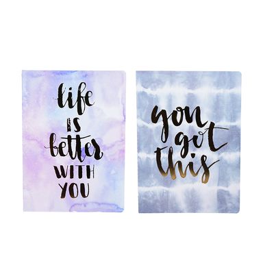 Cuaderno en puntada A4 tie dye series diseño a 24 hojas 2 pzas -  Miniso