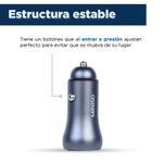 Cargador-de-dos-salidas-para-coche-usb-y-tipo-c-modelo-u18-gris-Miniso-3-8985
