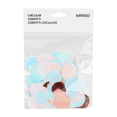 Confeti circular diametro 2.5 cm colorido - Miniso