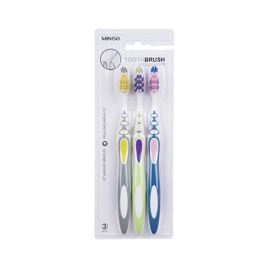 Cepillo de dientes 3D todo en uno con raspador de lengua 3 pzas -  Miniso
