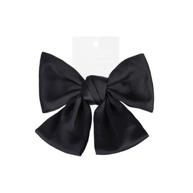 Broche para el cabello con moño liso grande negro -  Miniso