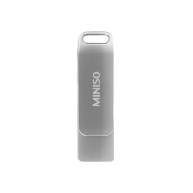 Memoria usb flash 2.0 64 gb diseño giratorio modelo slk-303 plateado -  Miniso