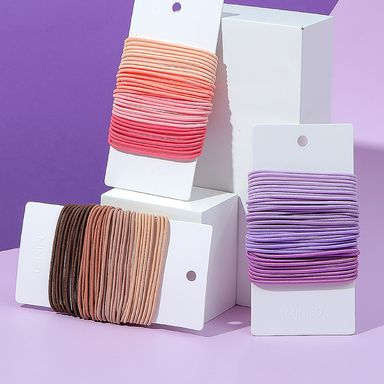 Paquete de ligas basicas para el cabello con degradado de color mezclados 40 pzas modelos mixtos - Miniso