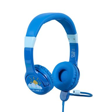 Audífonos de diadema con cable y micrófono boom modelo tf-2006 i love earth azul real -  Miniso
