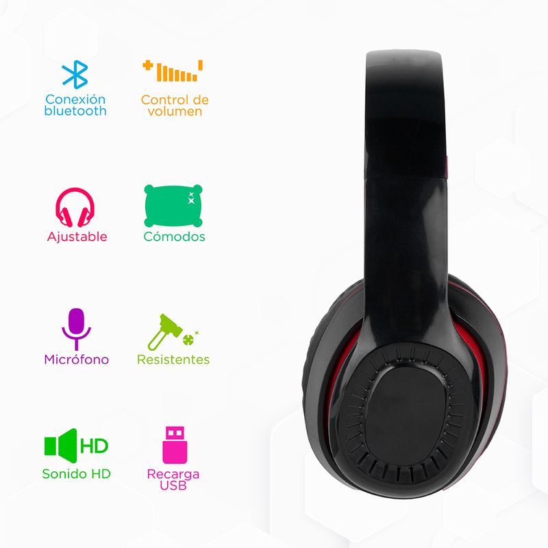 Aud-fonos-de-diadema-inal-mbricos-de-bloqueo-de-color-ajustable-modelo-h08-negro-y-rojo-Miniso-3-9572