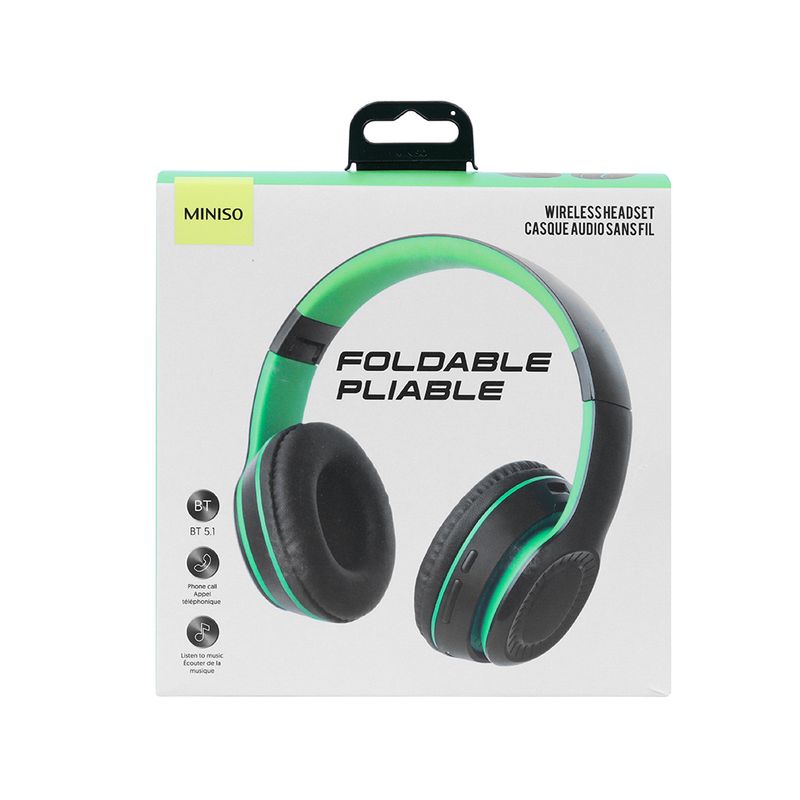 Aud-fonos-de-diadema-inal-mbricos-de-bloqueo-de-color-ajustable-modelo-h08-negro-y-verde-Miniso-8-9573