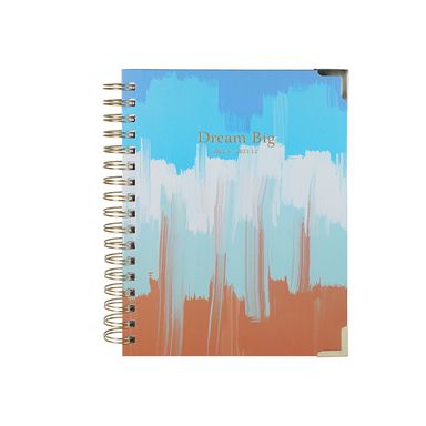 Cuaderno de alambre y tapa dura con planificador de agosto de 2022 a diciembre 2023 azul -  Miniso
