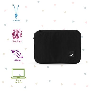 Bolsa de manga ligera para laptop negro -  Miniso
