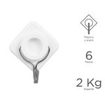 Gancho-con-adhesivo-fuerte-en-forma-de-rombo-blanco-6-pzas-Miniso-3-6444