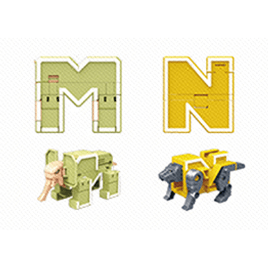 Juguete de robot transformador 2in de letras M o N - Miniso