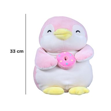 Peluche pingüino con dona rosa -  Miniso
