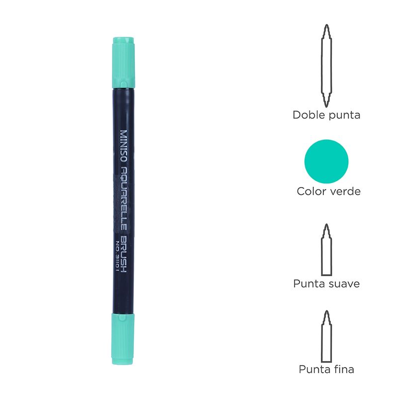 Plum-n-a-base-de-agua-doble-punta-verde-Miniso-3-344