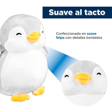 Peluche de pingüino gris 28cm - Miniso