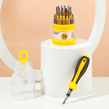 Set de desarmadores amarillo 31 pzs -  Miniso