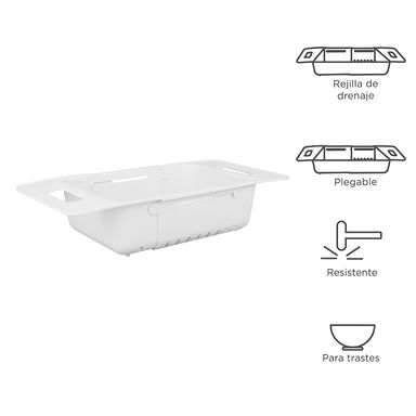 Escurridor en forma de cesto blanco 37.8 x 18.6 - Miniso