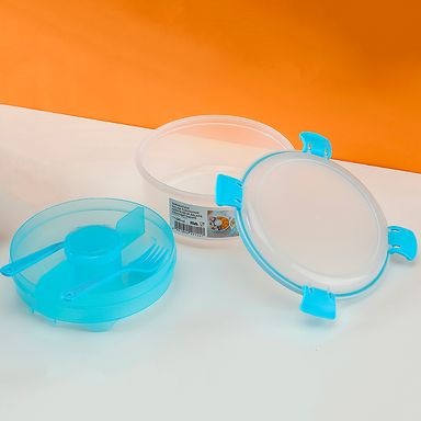Contenedor para ensalada con separación grande azul modelos mixtos -  Miniso