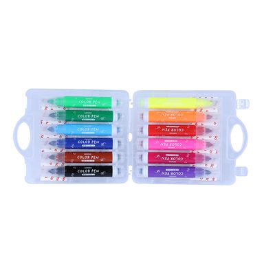 Paquete de plumones a base de agua con sello 72*6*12 cm 12 colores  -  Miniso