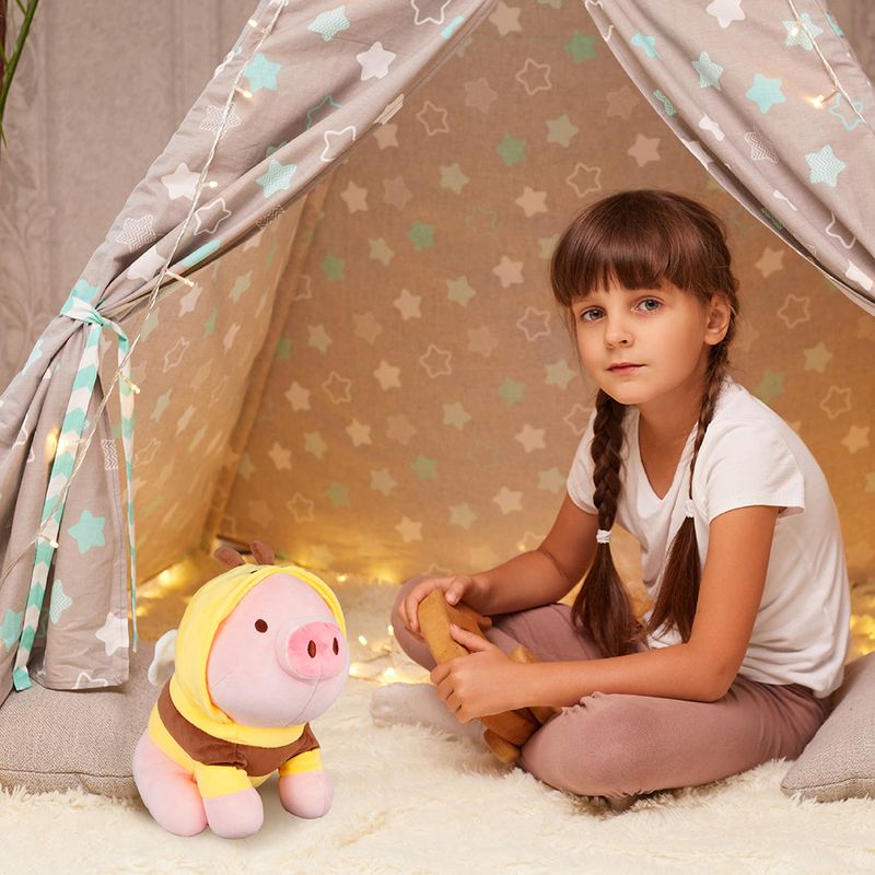 Peluche-de-cerdito-sentado-con-capucha-de-abeja-Miniso-7-4388