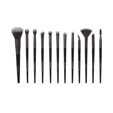 Kit brochas premium de maquillaje negro 12 pzas  - Miniso