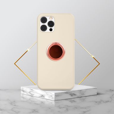 Soporte de celular mate de metal de anillo rojo rosa -  Miniso
