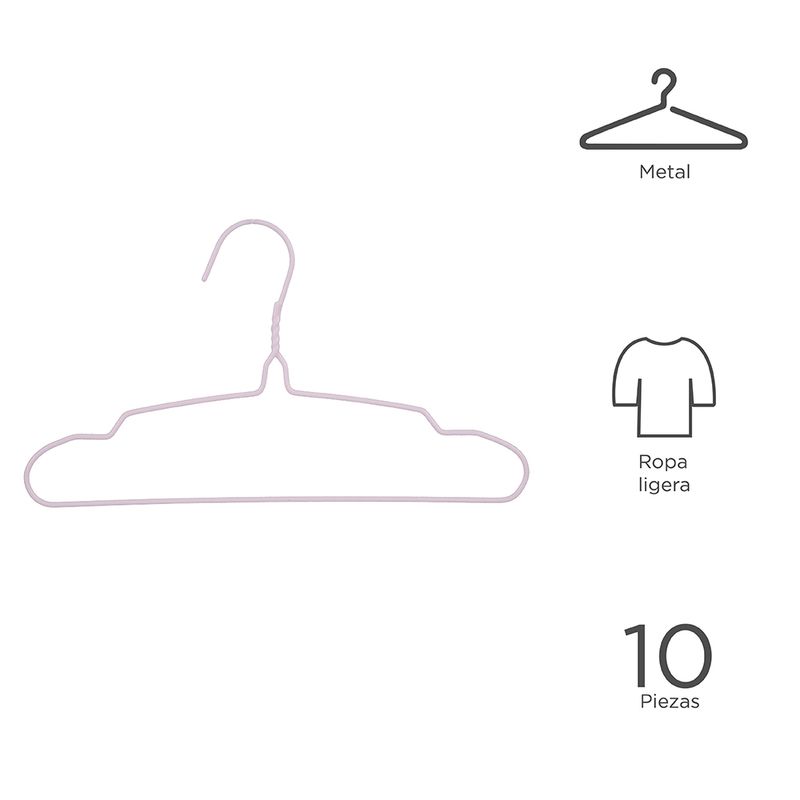 Paquete-de-gancho-para-ropa-de-ni-o-con-ganchos-rosa-10-pzs-Miniso-3-5723
