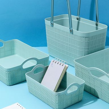 Cesto de almacenamiento con mango trenzado S -  Miniso