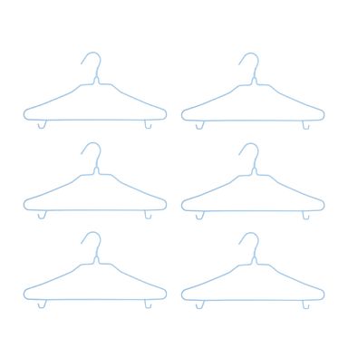 Paquete de gancho para ropa de adulto con ganchos azul 6 pzs - Miniso