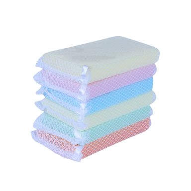 Paquete de esponjas para limpieza facial con malla 6 pzas - Miniso