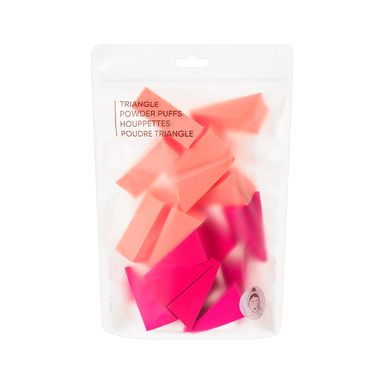 Esponja para maquillaje triangular morado y amarillo 20 pzas -  Miniso