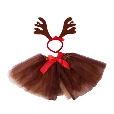 Set de faldas navideñas para niños reno café -  Miniso